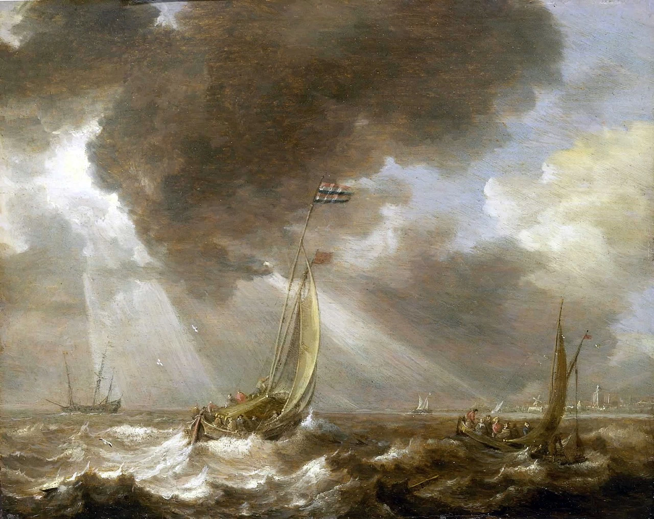 Traghetti olandesi in una leggera brezza - National Maritime Museum, Greenwich, London